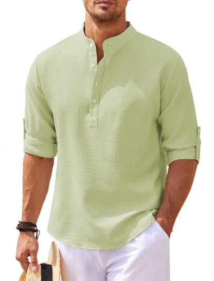 Elite Casual Men's Shirt - Urban Style-Green-M-Nora Luxe