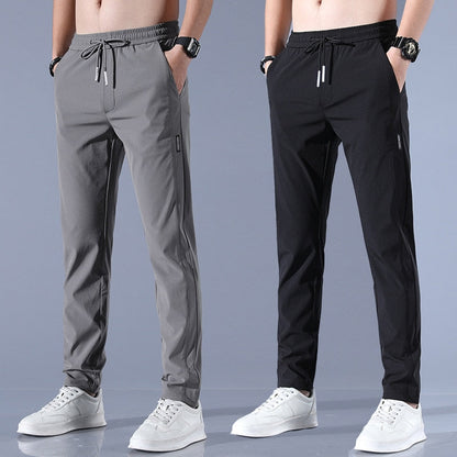 EliteFlex Chino | Stylish Regular-Fit Stretch Trousers for Men-Black-M-Nora Luxe