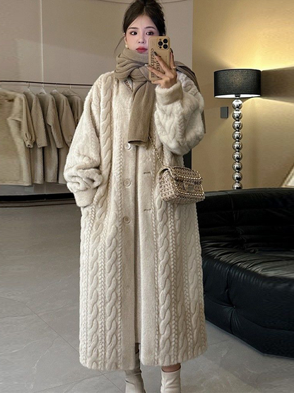 Cozy Women's Long Knitted Winter Cardigan