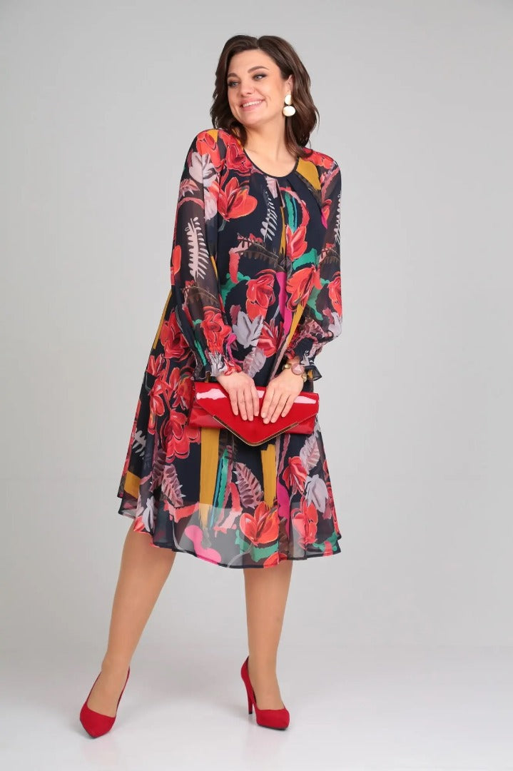 Elegant Ladies Casual Knee Length Dress - Olytrend