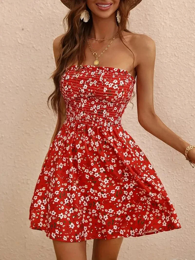 Sleeveless Fit and Flare Mini Dress for Women - Olytrend