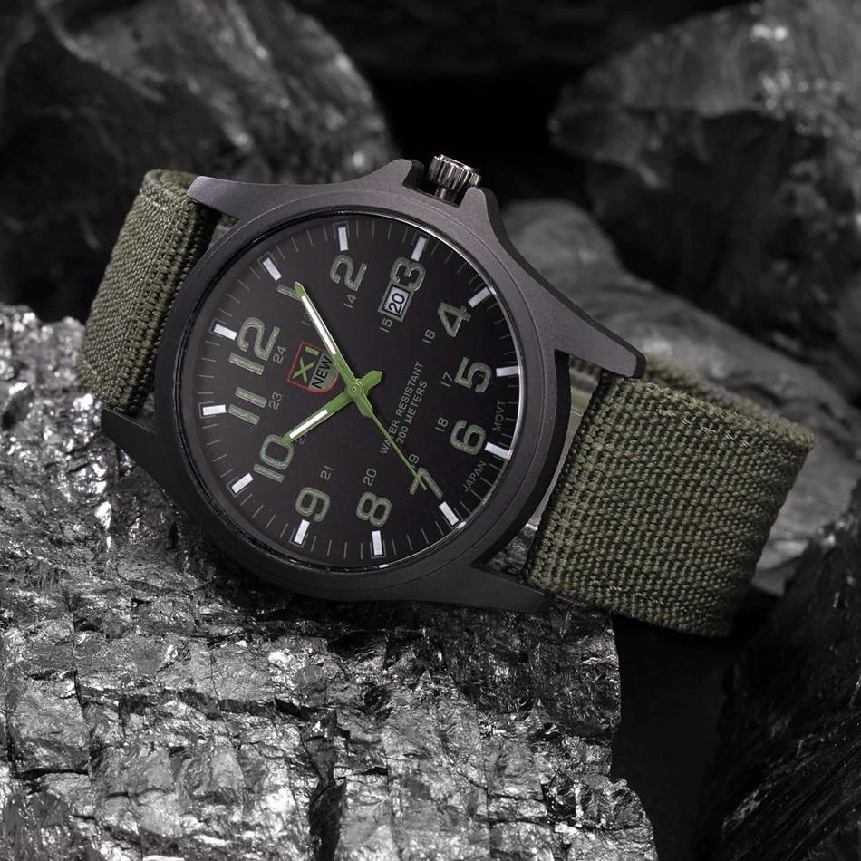 Tough Tactical Watch with Glow-in-Dark Face