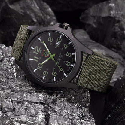 Tough Tactical Watch with Glow-in-Dark Face