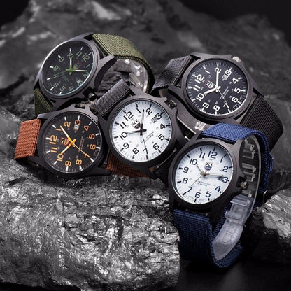 Tough Tactical Watch with Glow-in-Dark Face