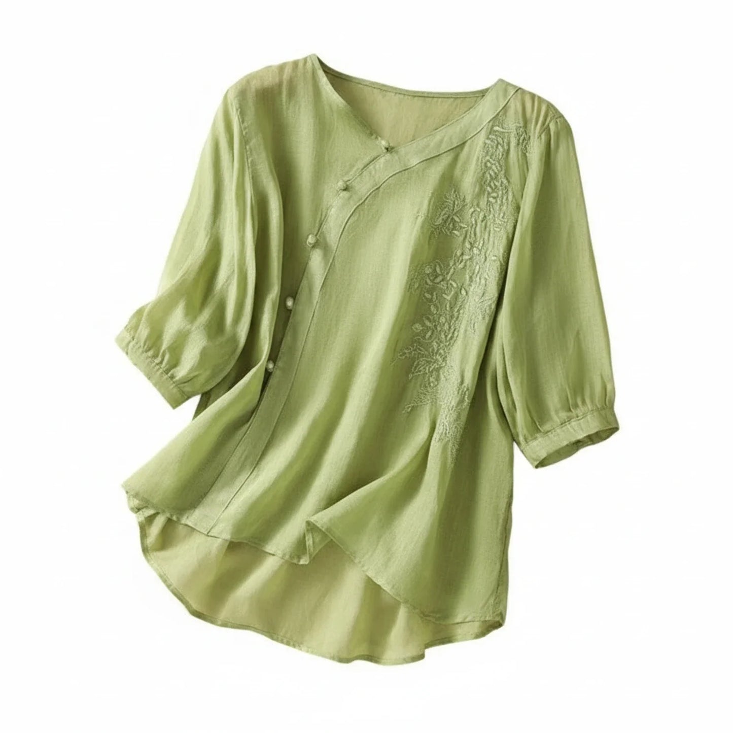 Stylish V Neck Ladies Cotton Top