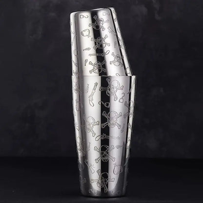 Engraved Cocktail Shaker – Mixaro-Pirate-The Livary