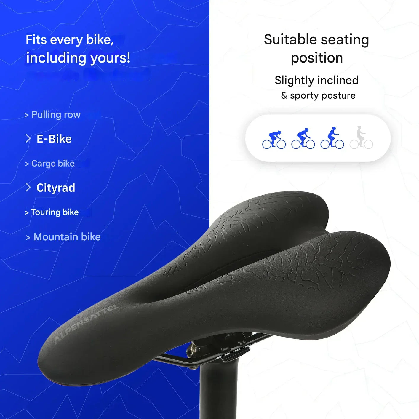 Ergonomic Bicycle Saddle with Memory Foam – SaddlePeak AirRide-Nora Luxe