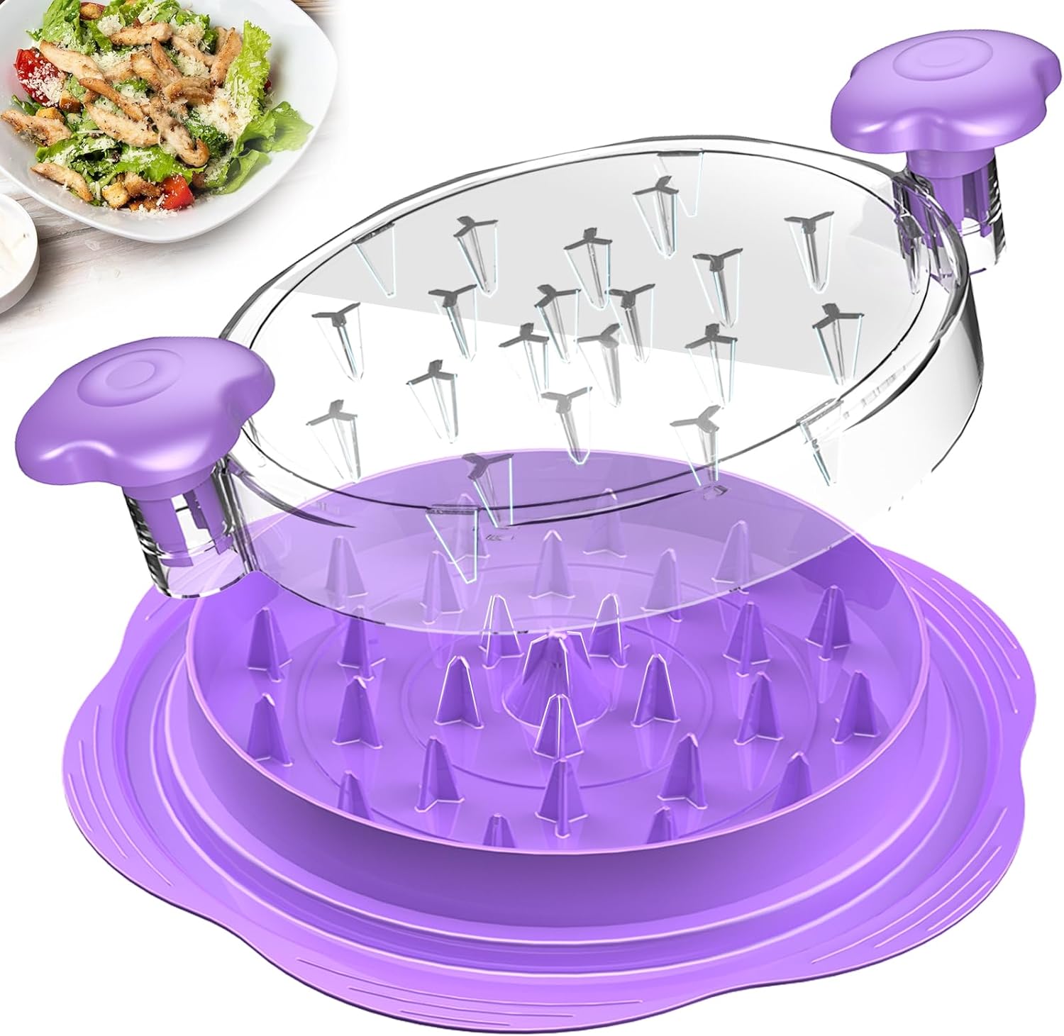 Ergonomic Meat Shredder-Purple-Nora Luxe