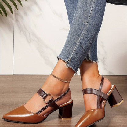 Colorful Slingback High Heel Shoes