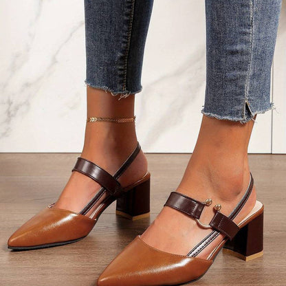 Colorful Slingback High Heel Shoes
