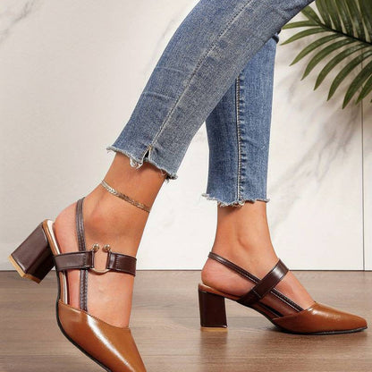 Colorful Slingback High Heel Shoes