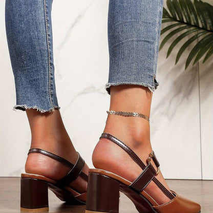 Colorful Slingback High Heel Shoes