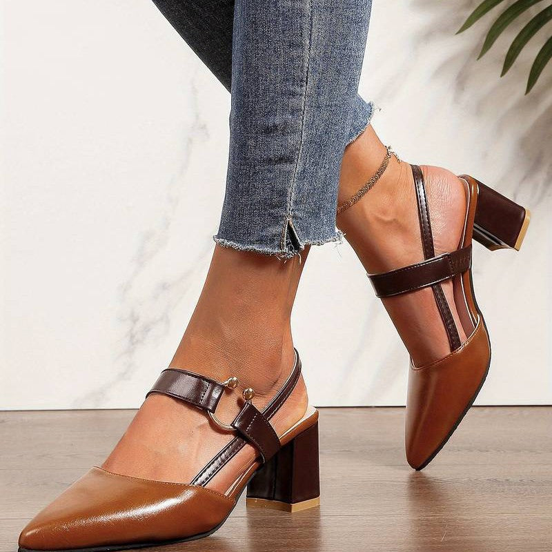 Colorful Slingback High Heel Shoes
