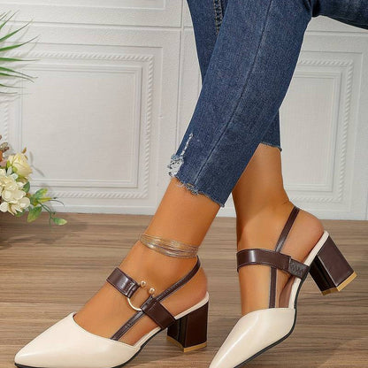 Colorful Slingback High Heel Shoes