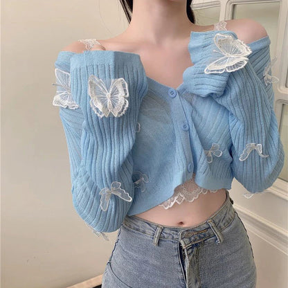 Pretty Floral Button Cardigan for Ladies - Pexav