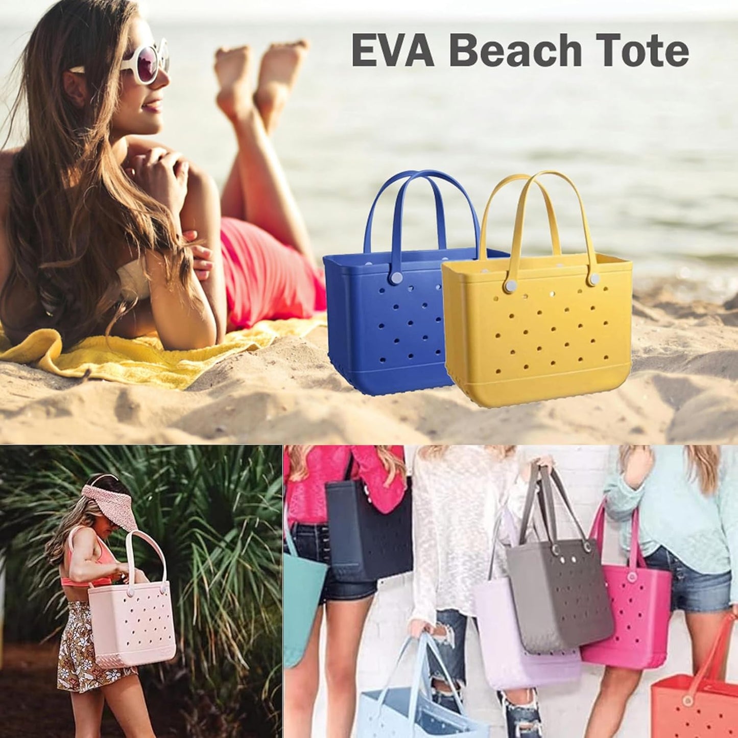 Breathable Mesh Summer Beach Tote Bag