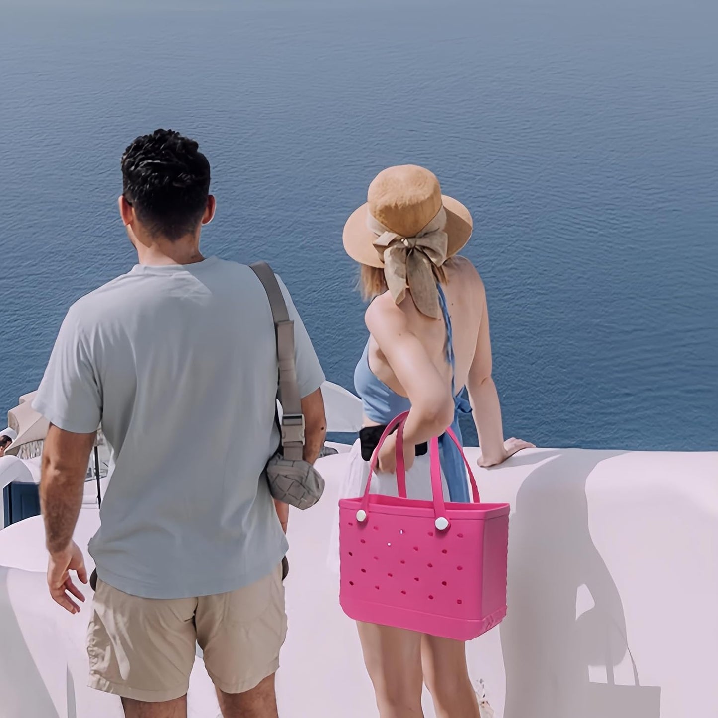 Breathable Mesh Summer Beach Tote Bag