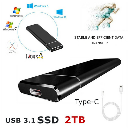 External Hard Drive with Ultra-fast Performance - SpeedVault-Black-1TB-Nora Luxe