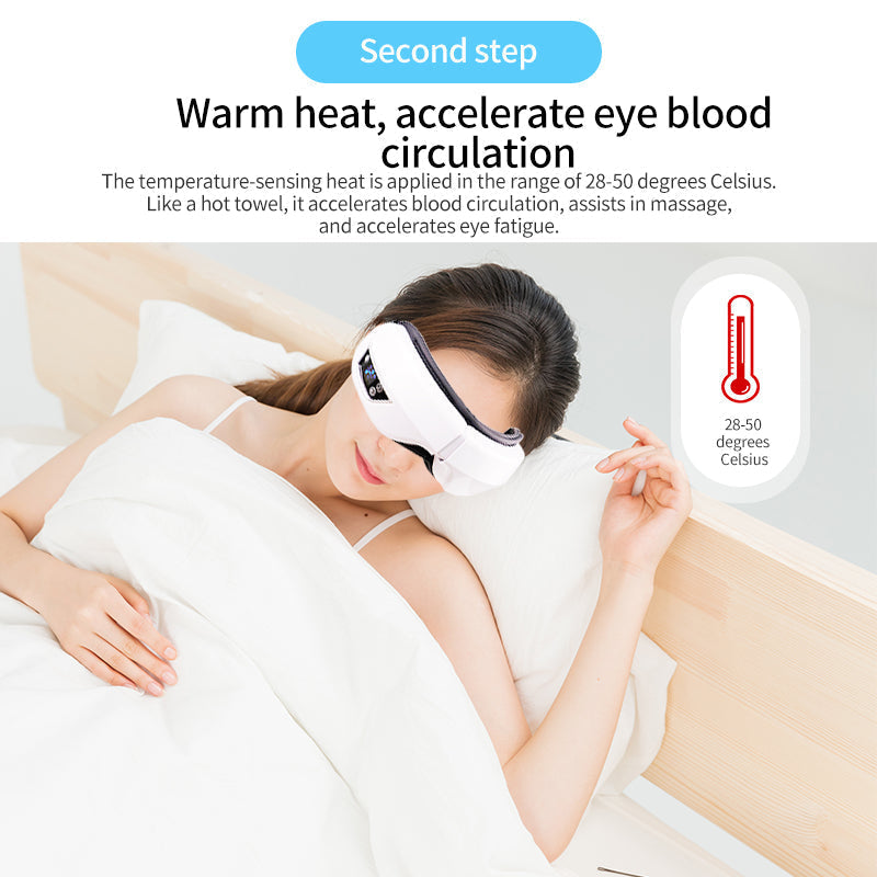 EYE MASSAGE DEVICE - AIR PRESSURE, VIBRATION & WARM COMPRESSION WITH BLUETOOTH MUSIC-Nora Luxe