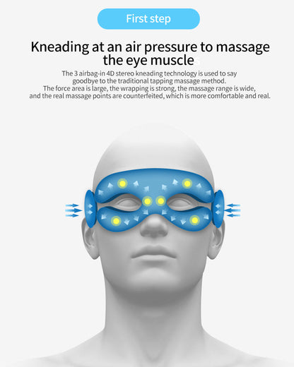 EYE MASSAGE DEVICE - AIR PRESSURE, VIBRATION & WARM COMPRESSION WITH BLUETOOTH MUSIC-Nora Luxe