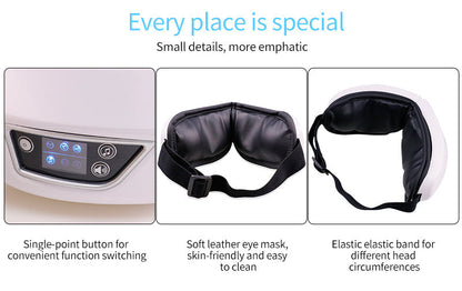 EYE MASSAGE DEVICE - AIR PRESSURE, VIBRATION & WARM COMPRESSION WITH BLUETOOTH MUSIC-Nora Luxe