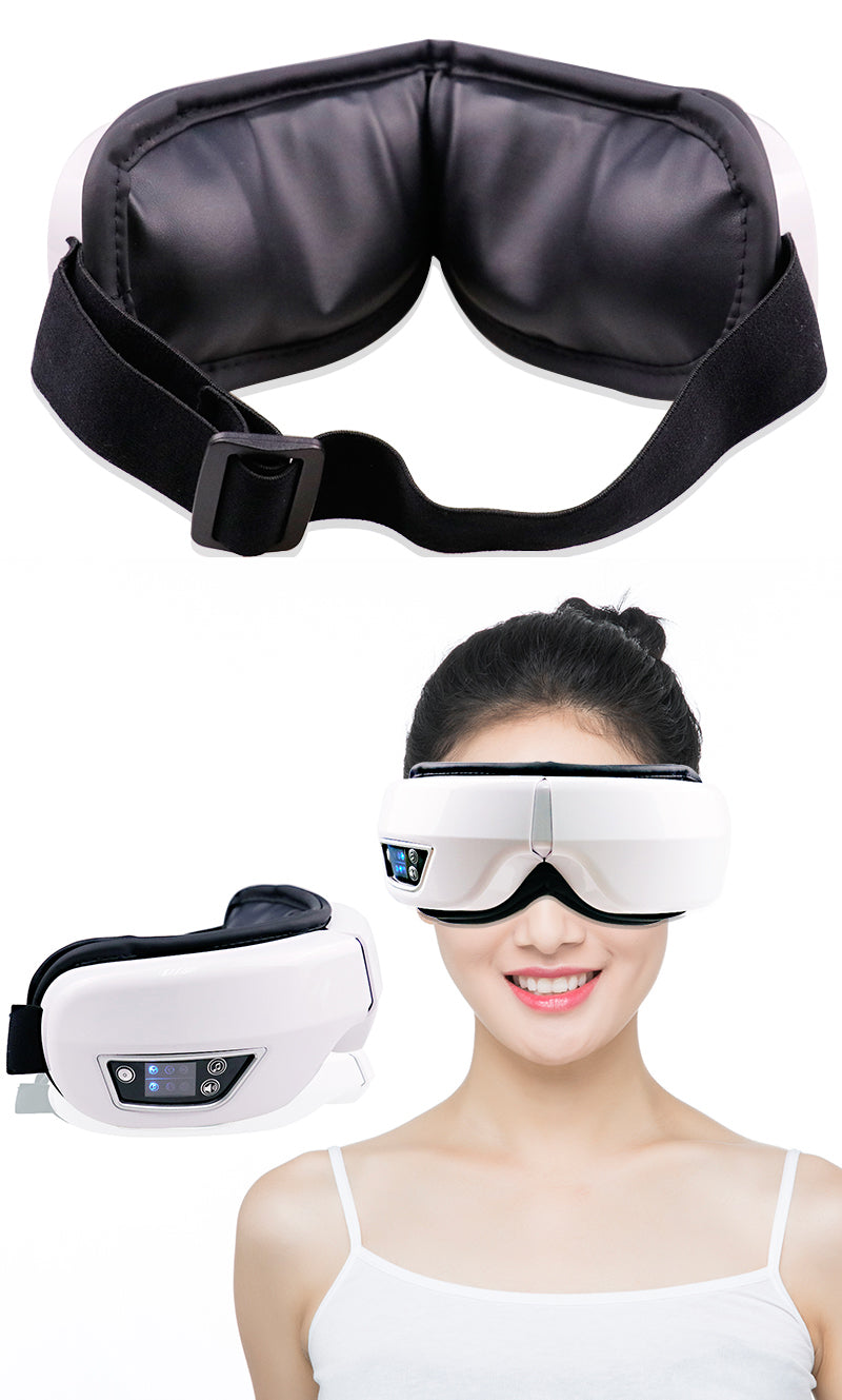 EYE MASSAGE DEVICE - AIR PRESSURE, VIBRATION & WARM COMPRESSION WITH BLUETOOTH MUSIC-Nora Luxe