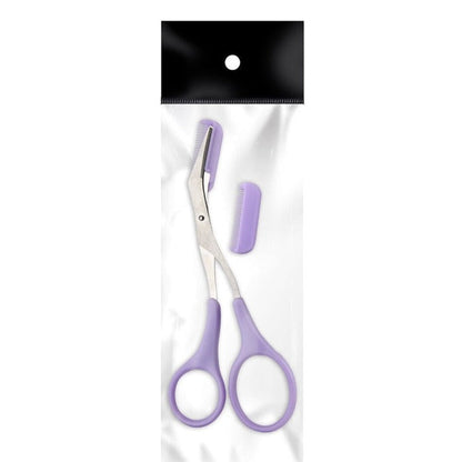 Eyebrow scissors with comb – TrimLuxe-Purple-The Livary