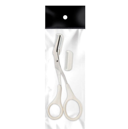 Eyebrow scissors with comb – TrimLuxe-White-The Livary