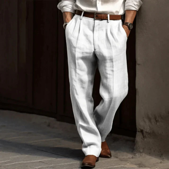 Men's Breathable Slim Fit Linen Pants