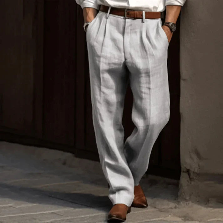 Men's Breathable Slim Fit Linen Pants - Nocini