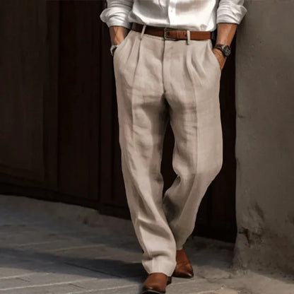 Men's Breathable Slim Fit Linen Pants