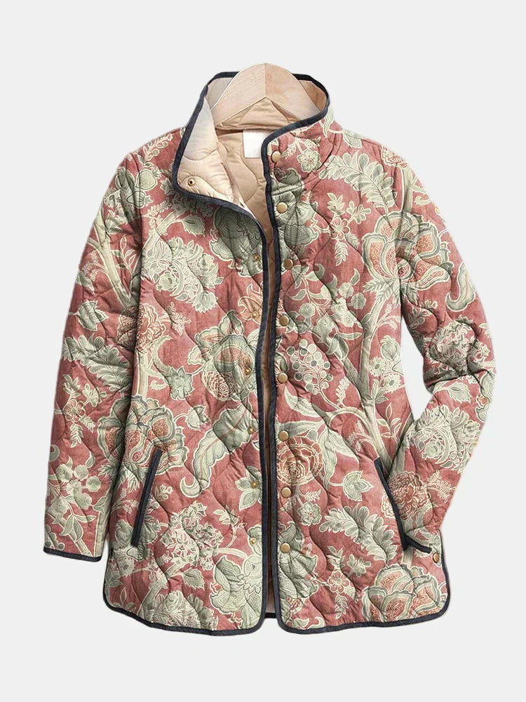 Classic Floral Padded Coat - Olytrend