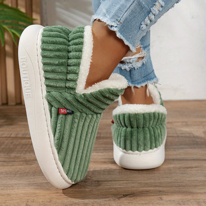 Warm Cozy Women's Slipper Shoes with Grip Soles