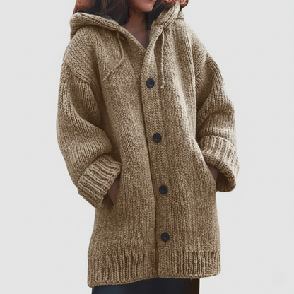 Cozy Oversized Hooded Wool Cardigan Sweater