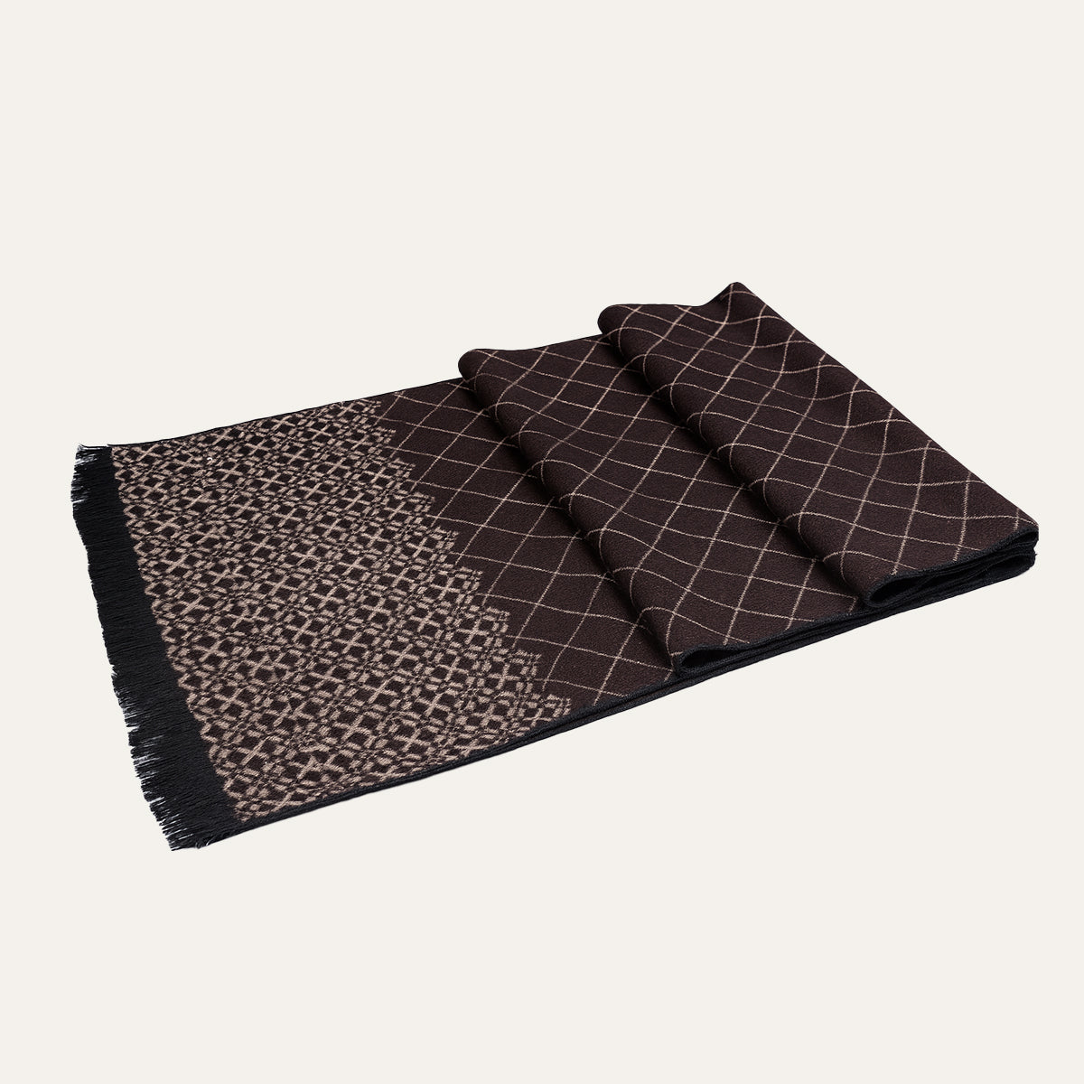 Luxury Men's Burgundy Wool Scarf - Nocini