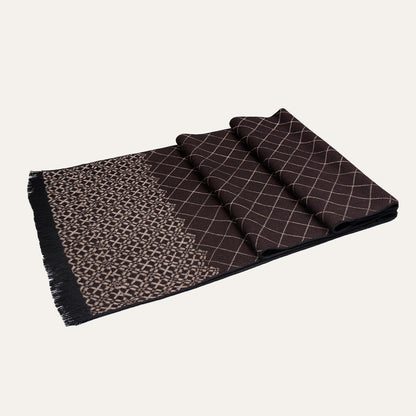 Luxury Men's Burgundy Wool Scarf - Nocini