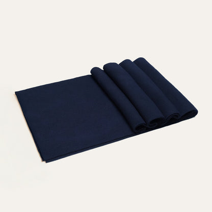 Luxury Men's Navy Blue Wool Scarf - Nocini