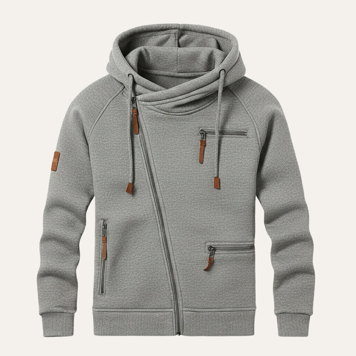 Classic Zipper Up Hooded Jacket