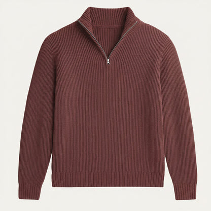 Luxury Men's Warm Cashmere Half Zip Jumper