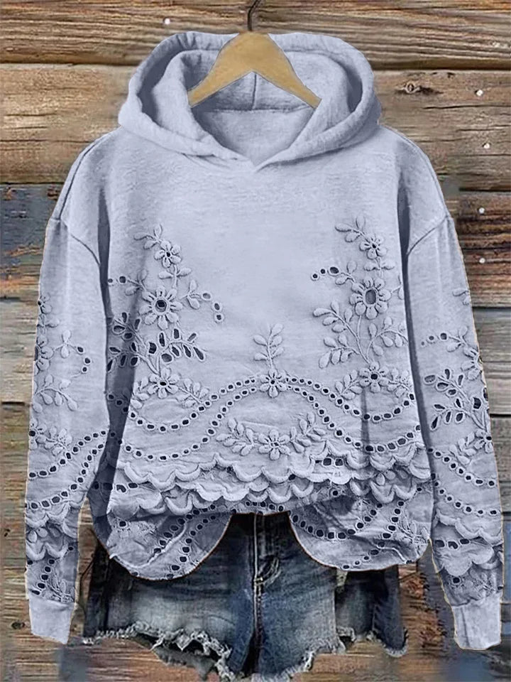 Fashion Floral Pullover Hoodie