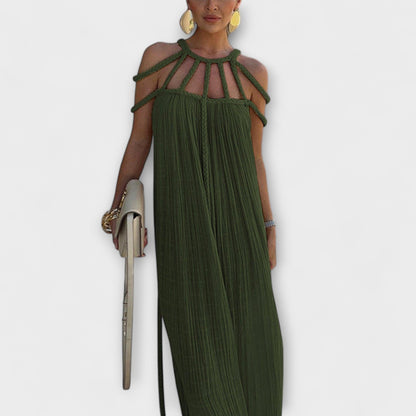 Elegant Maxi Dress with Flowy Straps for Women