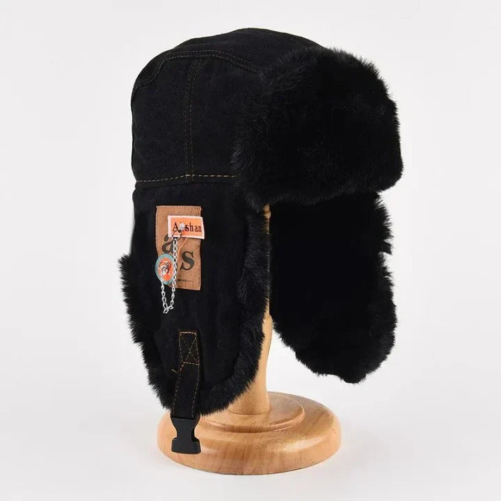 Warm Fleece Trapper Hat with Ear Flaps