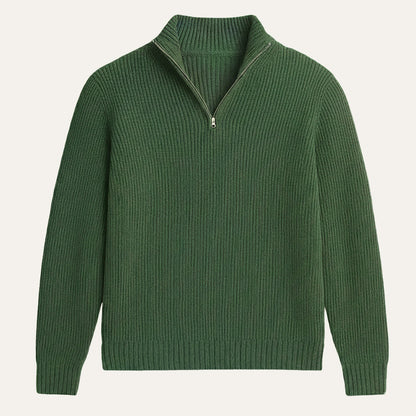 Luxury Men's Warm Cashmere Half Zip Jumper