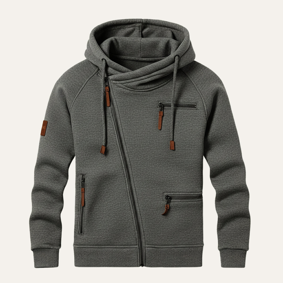 Classic Zipper Up Hooded Jacket