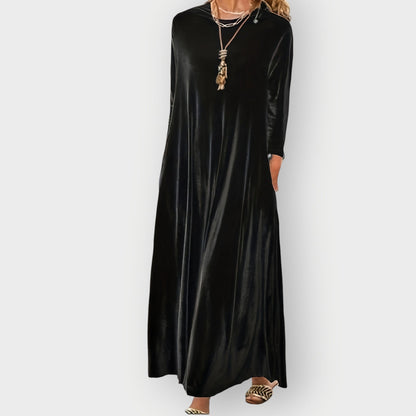 Elegant Soft Maxi Velvet Dress