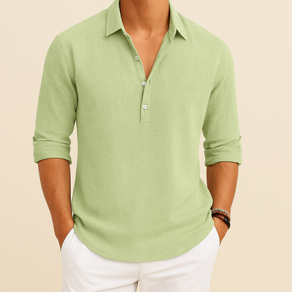 Men's Relaxed Fit Casual Long Sleeve Shirt