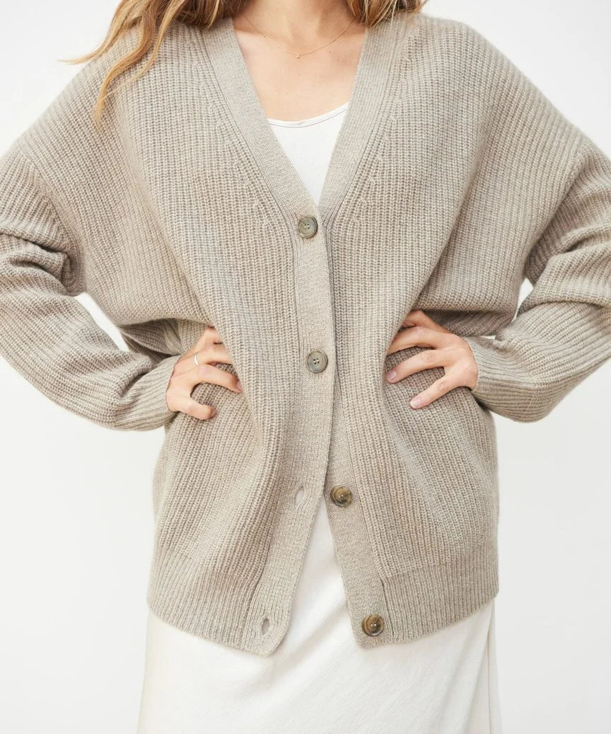 Comfy Women's Large V-Neck Sweater Cardigan