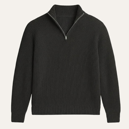 Luxury Men's Warm Cashmere Half Zip Jumper