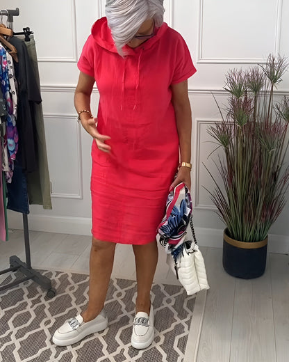 Comfy Casual Hooded Dress