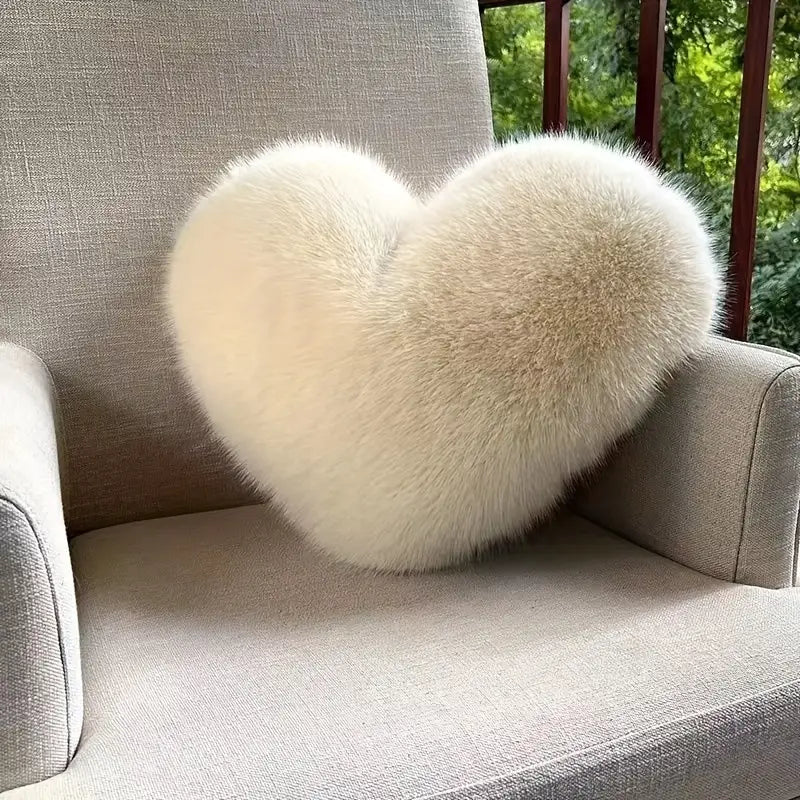 Soft Plush Heart Shaped Decor Pillow - Nocini
